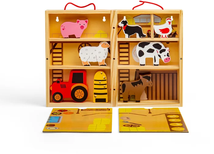 Bigjigs Bauernhof-Tier-Spielbox