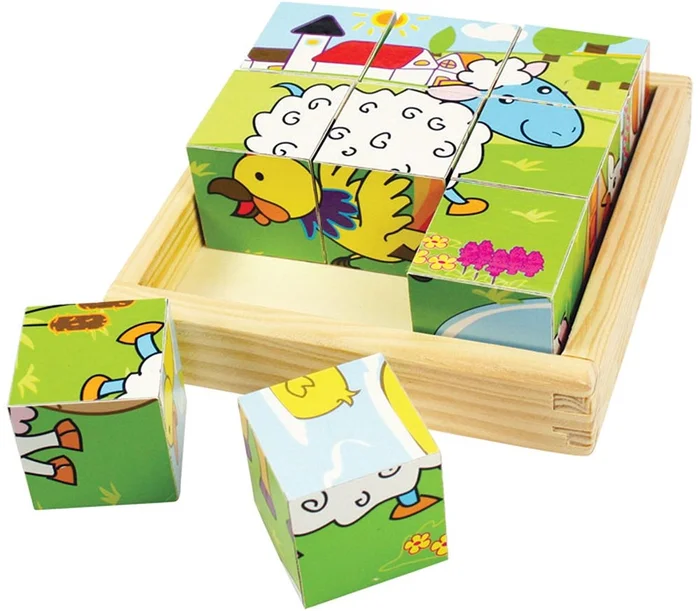 Bigjigs Block puzzle Bauernhoftiere