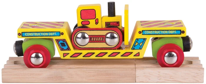 BigJigs Bulldozer Tieflader (4)