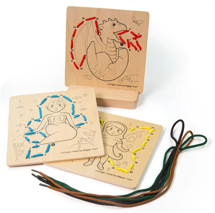 Bigjigs Schnürung nach Zahlen Mythisch