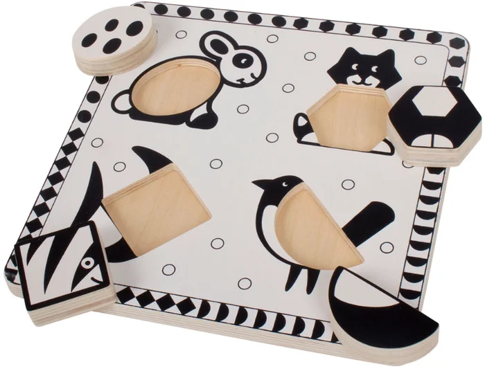 Bigjigs Schwarz-Weiß-Tierpuzzle