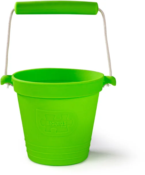Bigjigs Silikon-Eimer – Wiese grün
