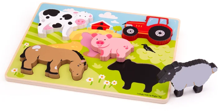 Bigjigs Toys Chunky Lift Out – Farm