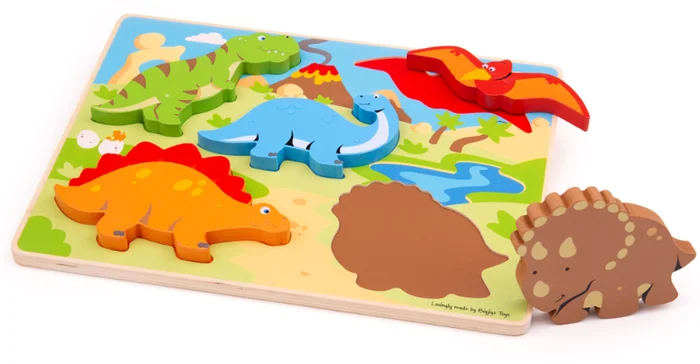 Bigjigs Toys Klobiges Einsetzpuzzle – Dinosaurier
