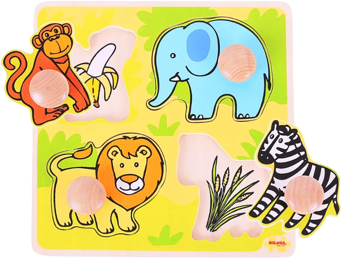 Bigjigs Toys Mein erstes Steckpuzzle – Safari