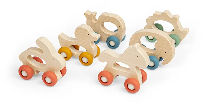 Bigjigs Toys Mini Animal Push Alongs (6)