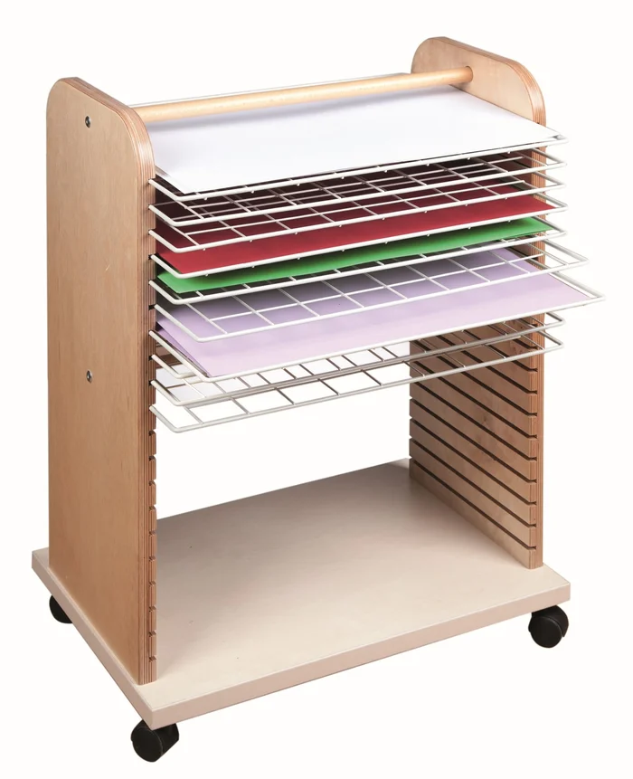 Bildertrockenwagen klein inkl. 10 Einlegeböden