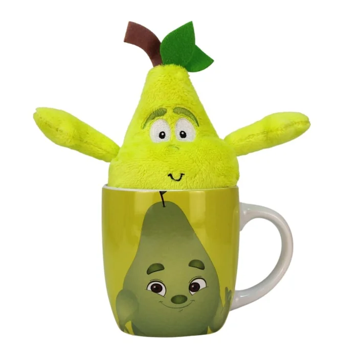 Birne Kuscheltier in Tasse 330 ml – ca. 19 cm