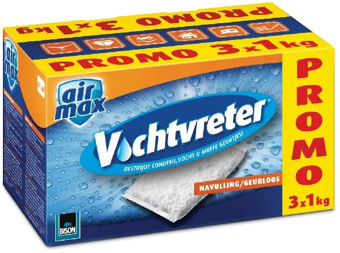 Bison Vochtvreter Navulling 3x1kg Voordeelpak