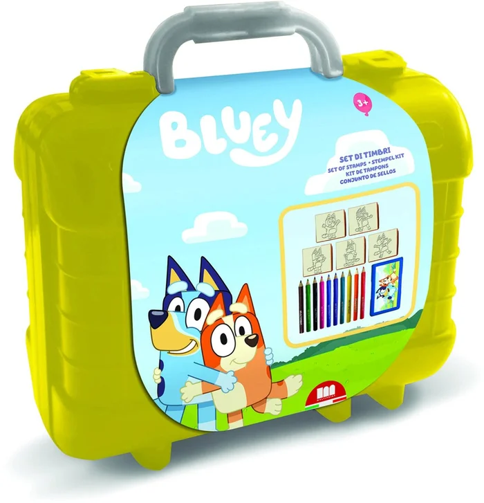Bluey kleuren stempel kofferset