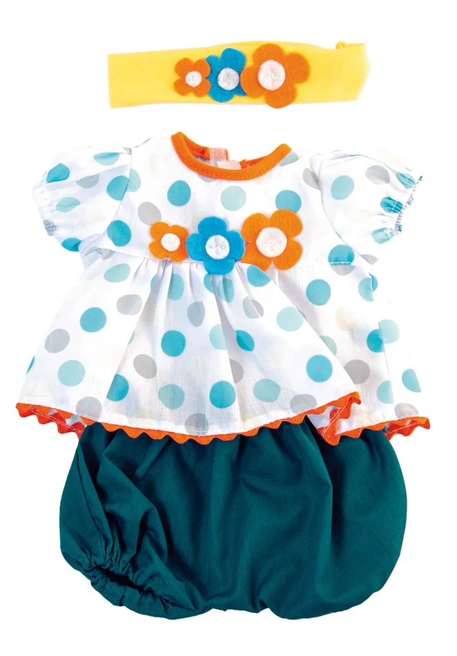 Bluse und Pumphose grün, für Puppen 38 bis 40 cm