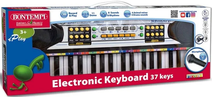 BONTEMPI 37 KEY ELECTRONIC KEYBOARD WITH MICROPHONE