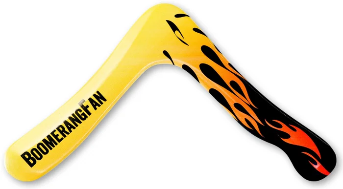 Boomerang Fan Boemerang FIRE Rechts 31cm.70gr.cirke25m