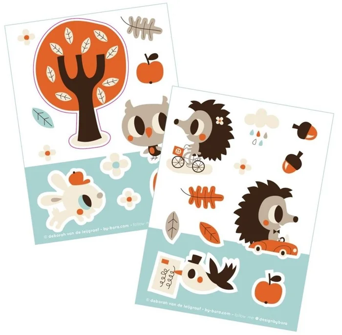 Bora Stickervellen 2 x A6. Henry & Hetty. (5 sets)