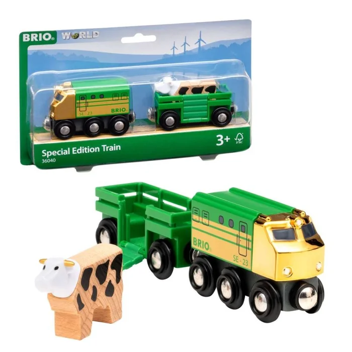 BRIO® Sondereditionszug 2023 – Bauernhof-Zug mit Kuh
