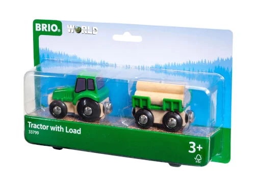 BRIO® World – Traktor mit Holz-Anhänger