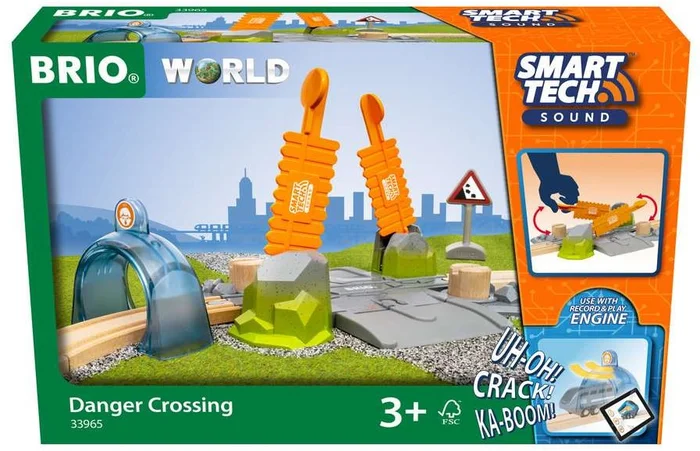BRIO World Smart Tech Sound Gefährlicher Bahnübergang – 33965