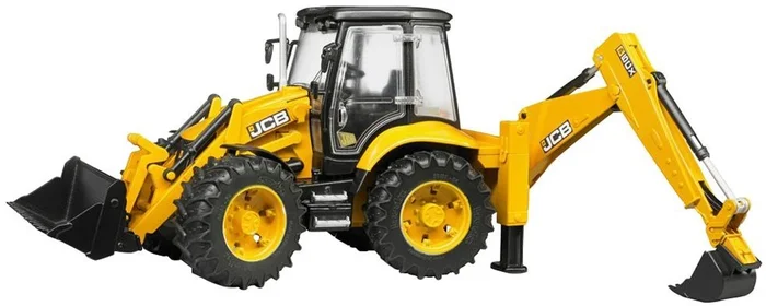 Bruder 02454 – JCB 5CX eco Baggerlader, kompatibel mit bworld Figur