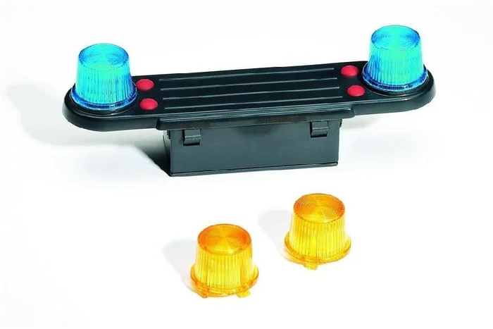 Bruder 02801 – Light and Sound Modul (trucks) inklusive Batterie, mit 4 Funktionen Polizei-Yelp, Motorengeräusch, Polizei- und Feuerwehrsirene