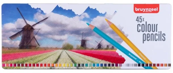 Bruynzeel 45 Buntstifte in einer Blechmühle