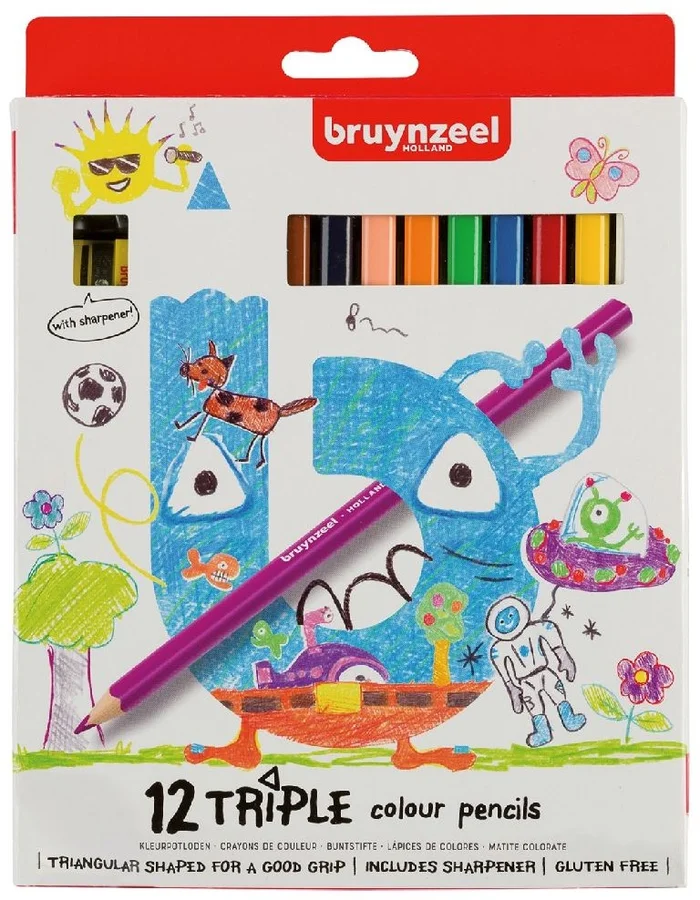 Bruynzeel Buntstifte Triple 12pcs 4+