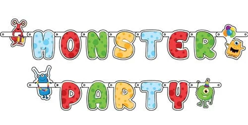 Buchstabengirlande Monster party