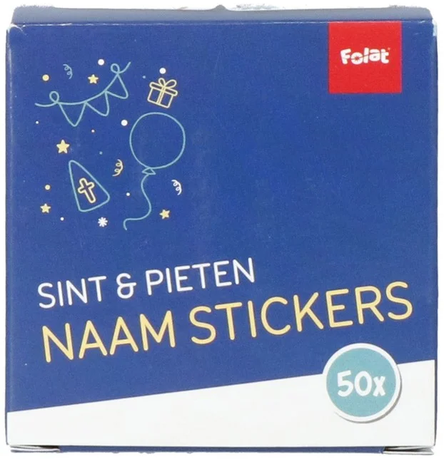 Cadeau Naamstickers Sint en Pieten, 50st.