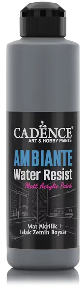Cadence Cadence Ambiante Waterbestendige Matt Acrylverf 250 ml Grafitti Gray + 10 gr Catalyst
