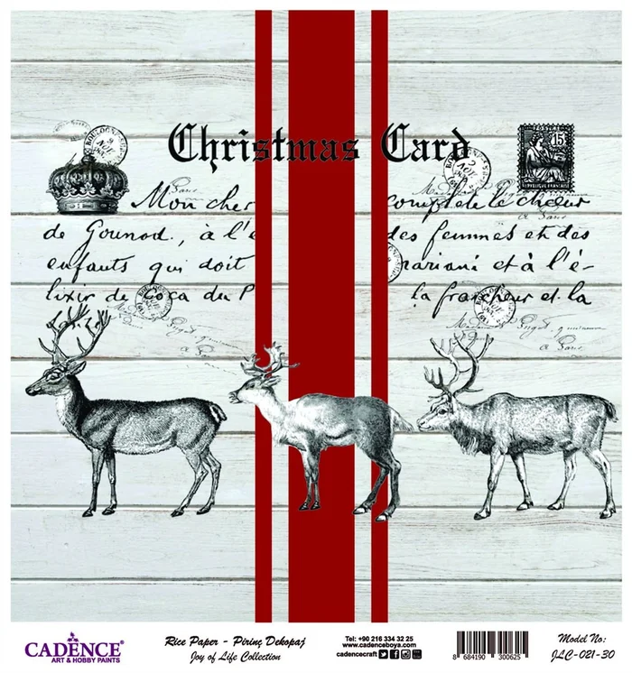 Cadence Cadence Rijst Decoupagepapier Joy of Life 021 30×32 cm Christmas Card