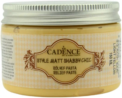 Cadence Cadence Style Mat Shabby Chic Relief Paste 150 ml Hellgelb