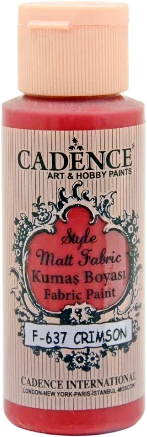 Cadence Cadence Style Mat Textielverf 59 ml Crimson rood