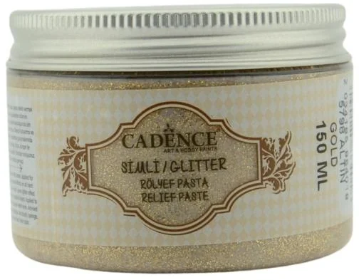 Cadence Cadence Textile Glitter Relief Paste 150 ml Gold