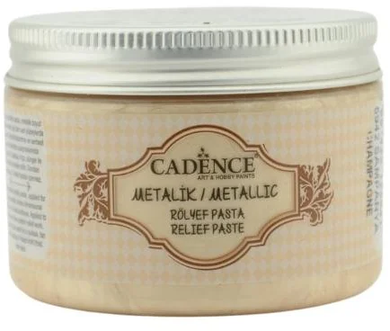 Cadence Cadence Textile Metallic Relief Paste 150 ml Champagner