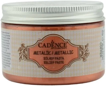 Cadence Cadence Textile Metallic Relief Paste 150 ml Kupfer