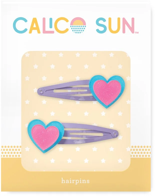 Calico Sun Alexa Haarspangen Herz