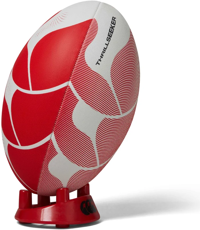Canterbury Thrillseeker Rugby-Ball Weiß / Rot 4