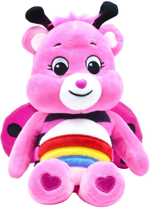 CARE BEARS 22CM BEAN PLUSH – LADY BUG CHEER BEAR