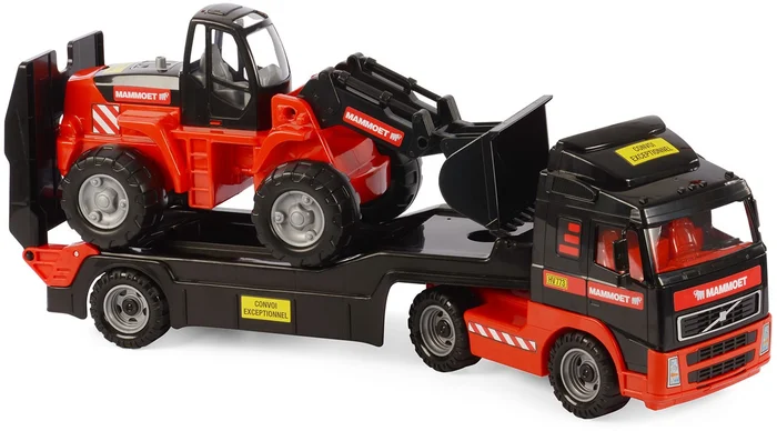 Cavallino Mammoet Vrachtwagen met Aanhanger en Graafmachine