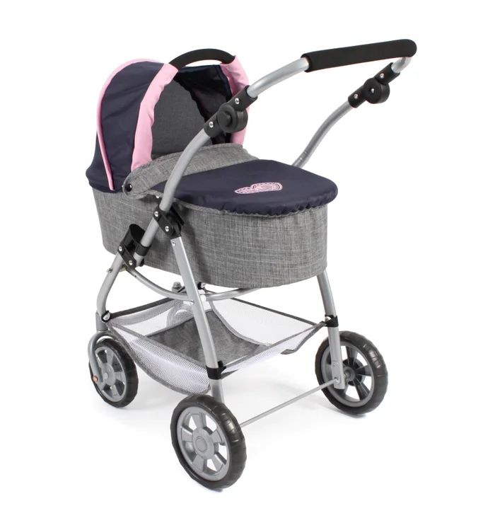 Chic 2000 – Kombi-Puppenwagen 3 in 1 Emotion, blau-grau