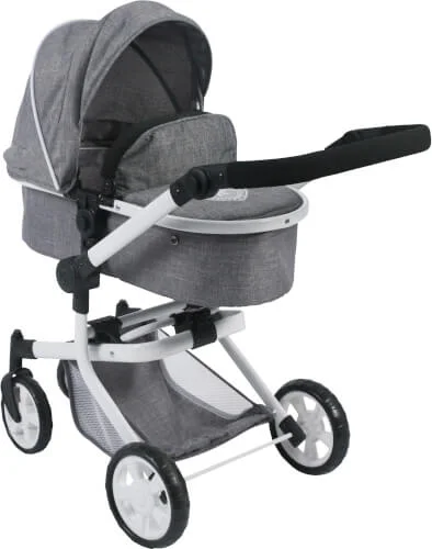 Chic 2000 – Kombi-Puppenwagen MIKA, Jeans-Grau