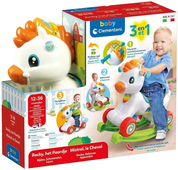 Clementoni Baby – Rocky Het Hobbelpaardje 3in1