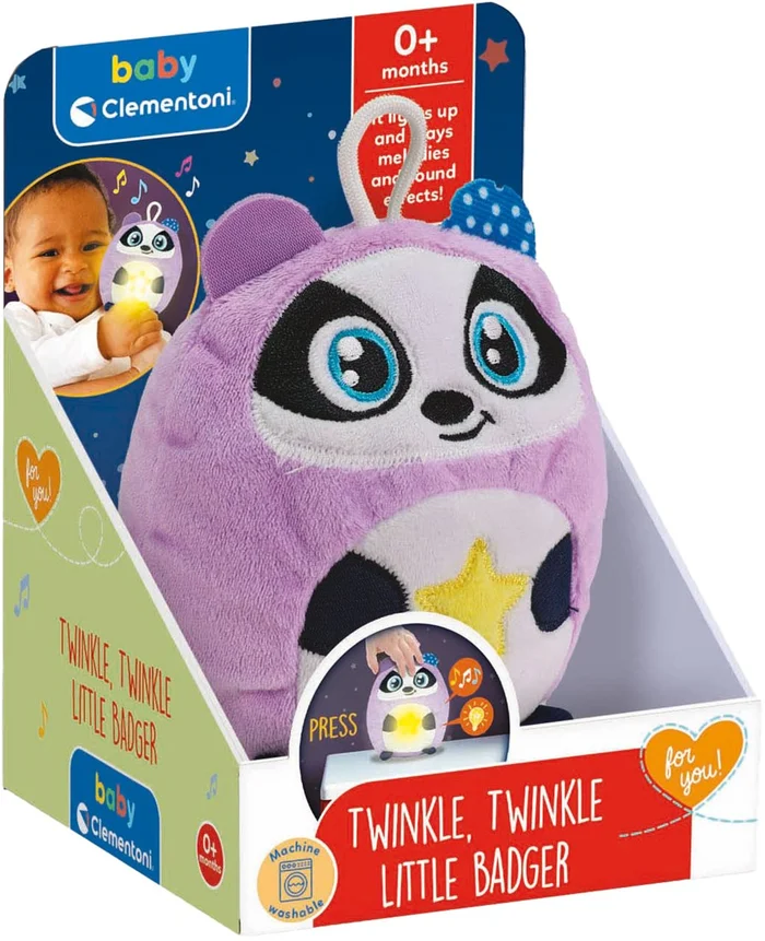 Clementoni Baby Twinkle Twinkle Kleine Panda Paars Knuffel Nachtlamp