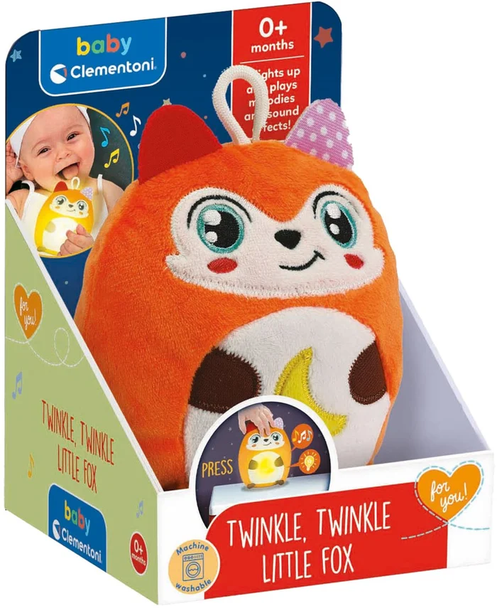 Clementoni Baby Twinkle Winkle Kleine Vos Knuffel Nachtlamp