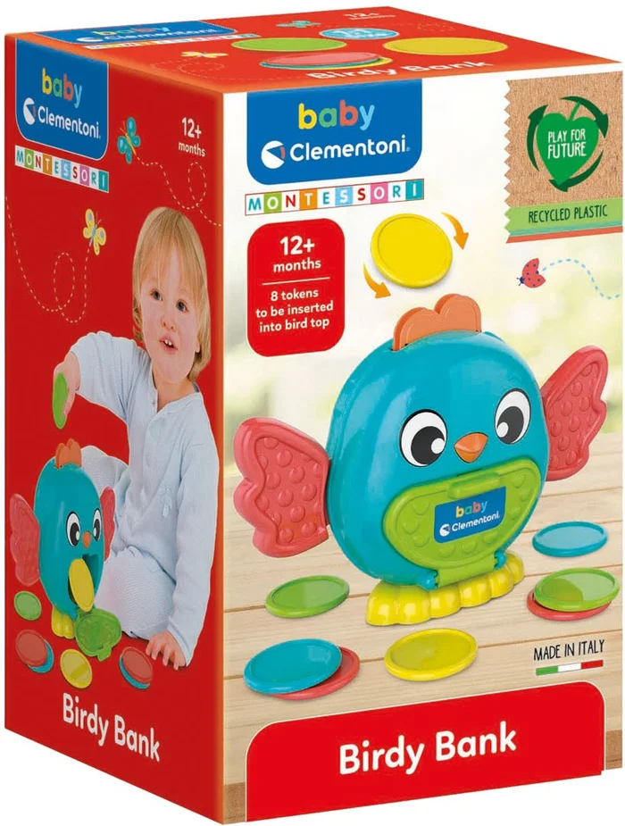 Clementoni Baby Vogel Bank met Munten, 9dlg.
