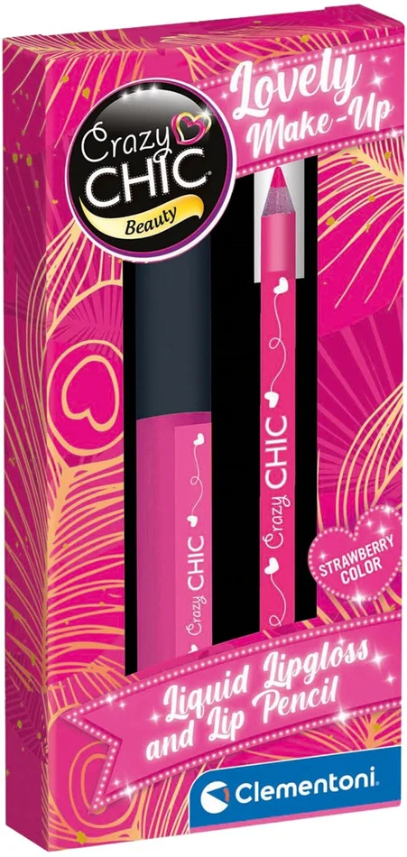 Clementoni Crazy Chic Lipgloss en Lipliner Aardbei