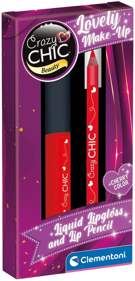 Clementoni Crazy Chic Lipgloss en Lipliner Kersen Rood