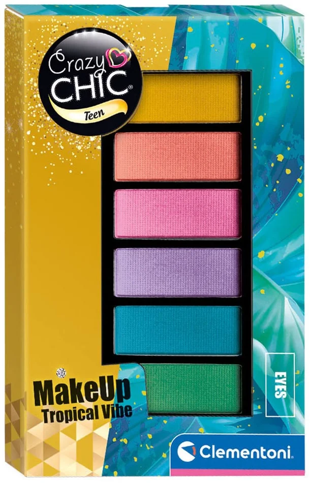 Clementoni Crazy Chic Oogschaduwpalet Tropical Vibe, 6 Kleuren