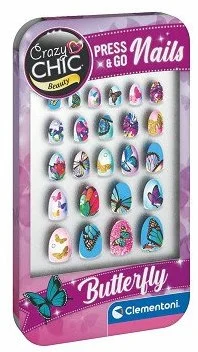 Clementoni Crazy Chic Press & Go Nagels – Vlinders