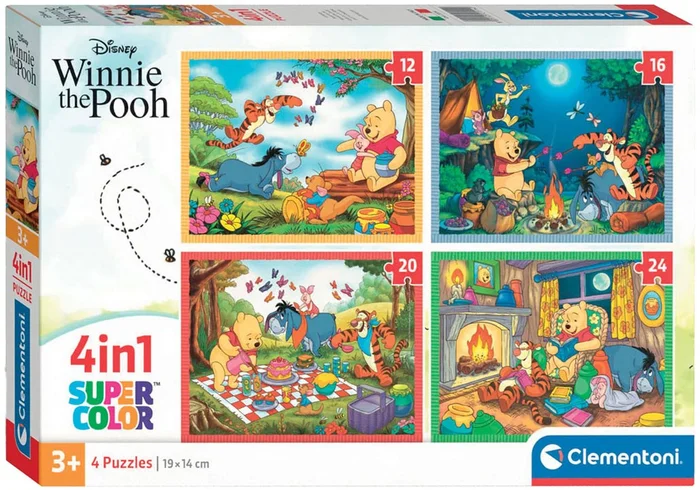 Clementoni Legpuzzel Color Disney Winnie de Poeh, 4in1