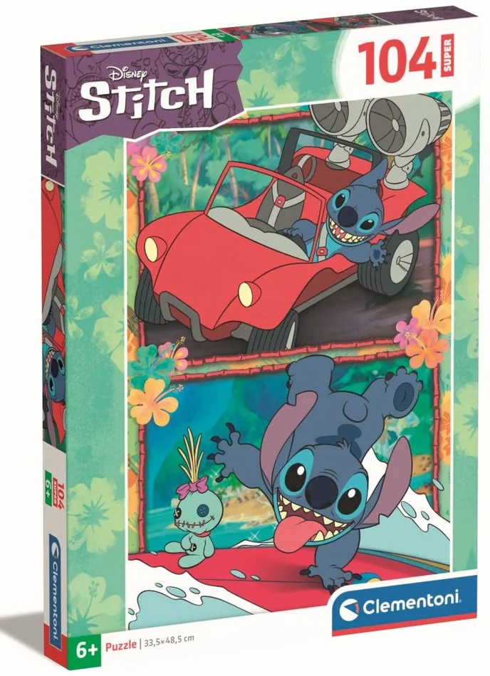 Clementoni Legpuzzel Super Color Disney Stitch, 104st.